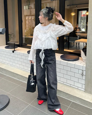 Frill Bistier Blouse Set