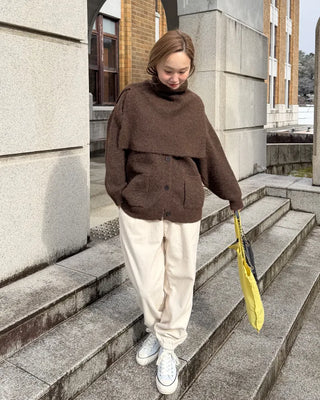Simple elastic waist jogger pants