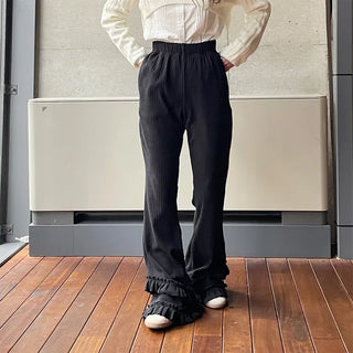 Ribbed Frill Banding Pants