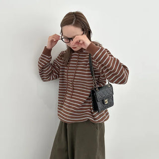Striped Hoodie Knit