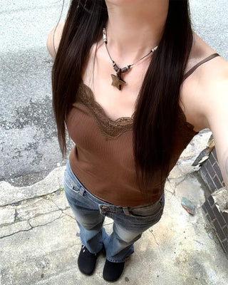 Wood Star Necklace