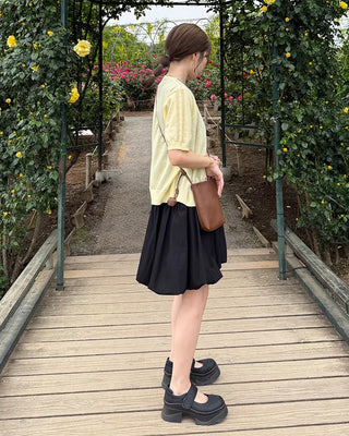 Balloon sleeveless midi dress