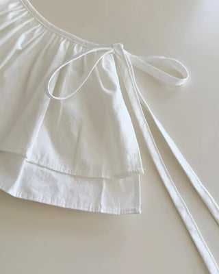 Frilled layered wrap skirt