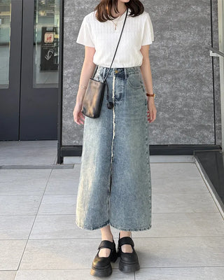Perforated short-sleeved knit
