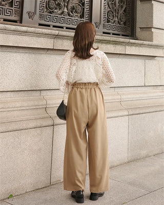(ORIGINAL) High-waisted frill banding pants