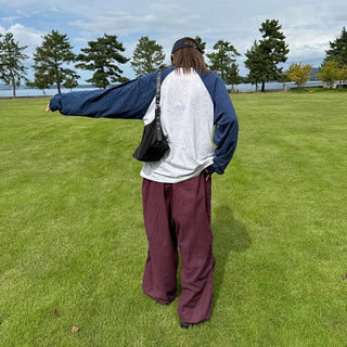 (Unisex) Parachute Wide Fit Cotton Pants