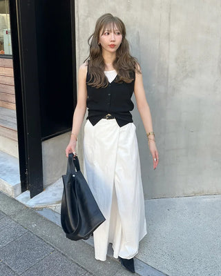 Wrap detail long skirt