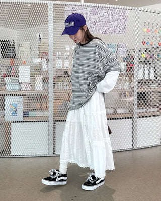 (Unisex) Striped Layered T-Shirt