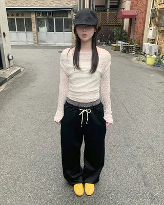 Sweatpants with Layered Point Pants