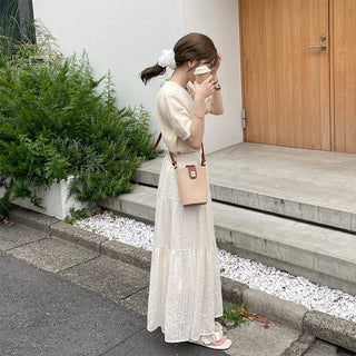 V-neck knit cardigan