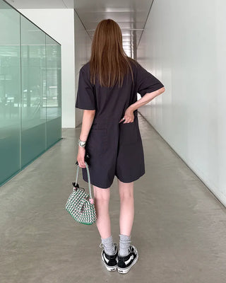 Simple short jumpsuit