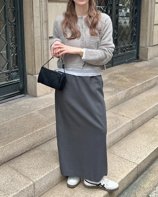 H-line maxi long skirt