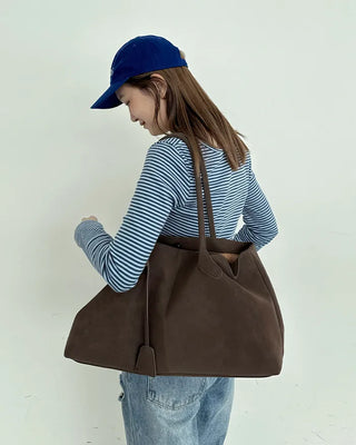 Suede shoulder bag