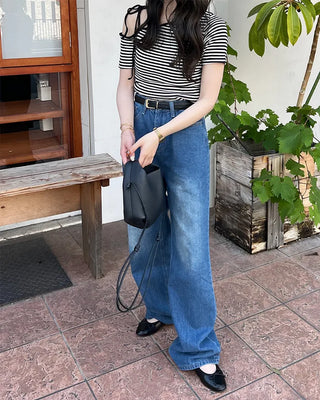 Ribbon flat shoes