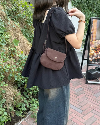 Suede shoulder bag