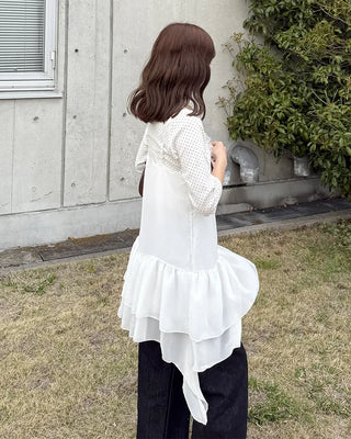 Asymmetrical Frill Bustier Dress