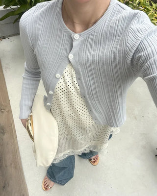 Bust Twist Camisole Cardigan Set