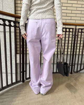 (Unisex) Colored Cotton Wide Pants