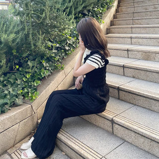 Shoulder Frill Washer Jumpsuit