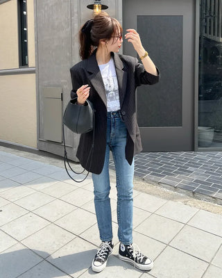 Slim-fit denim pants