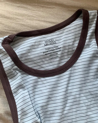 Striped sleeveless top