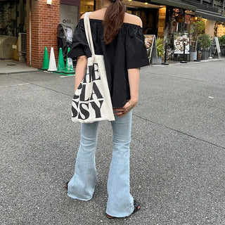 Bootcut denim pants