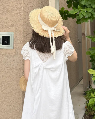 Puff lace see-through T-shirt