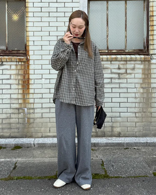 Loose-fit check shirt