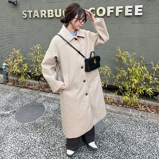 Basic belted long coat