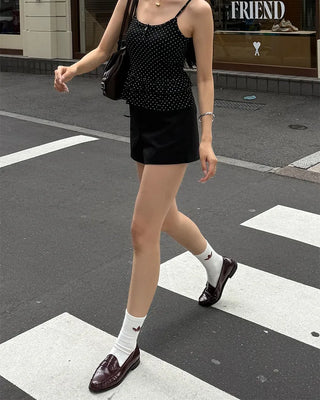 Round-toe simple loafers