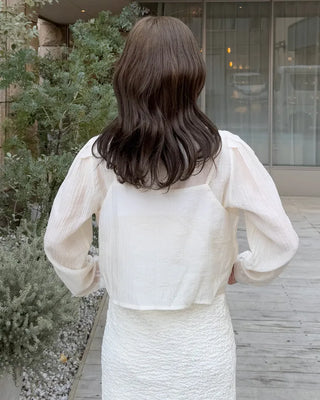 Bustier blouse layered set