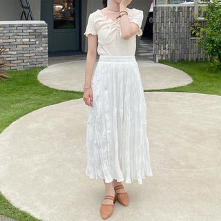 Wrinkle long skirt