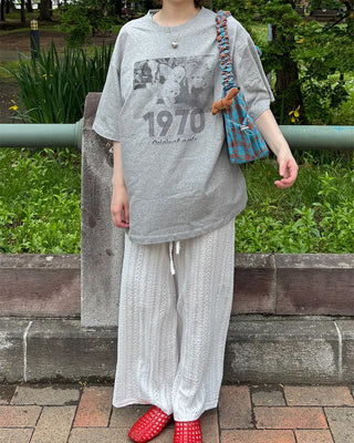 Checked gathered shoulder bag