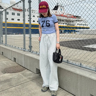 Striped Banding Pants