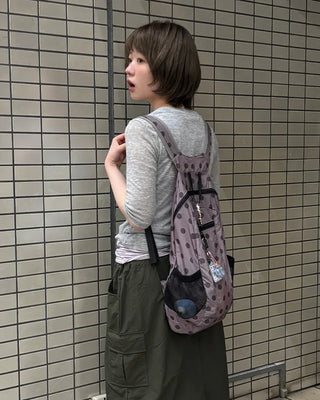 Polka Dot Nylon Backpack