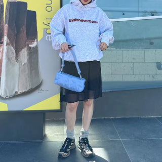 Polka dot chiffon skirt