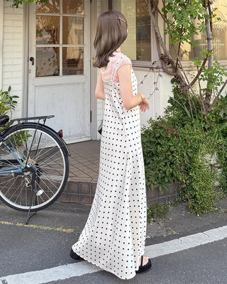 Polka Dot Long Camisole Dress
