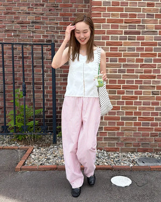 Double Stripe Summer Easy Pants
