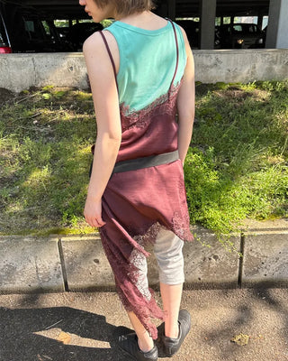 Satin lace camisole dress