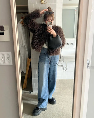Fur short jacket
