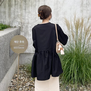 Cotton peplum blouse