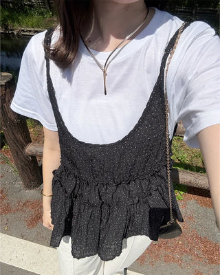 Polka Dot Camisole Bustier Set