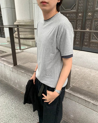 Cutting Layered Cropped T-Shirt