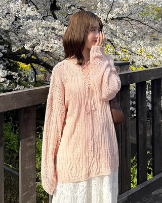 Openwork string knit