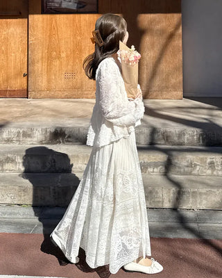 Flower lace blouse
