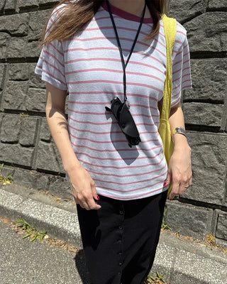 Casual striped short-sleeved T-shirt