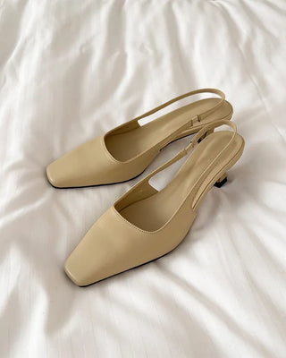 Slim Square Toe Slingback
