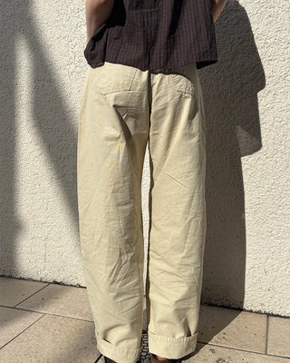 Summer cotton wide-leg pants