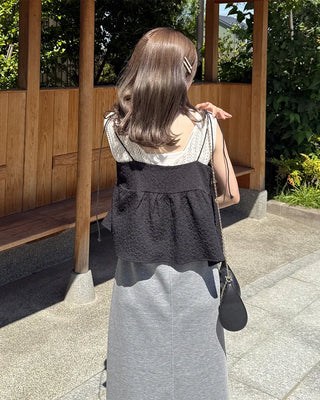 Strappy peplum blouse