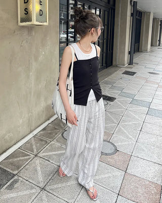 Button Rib Bustier